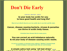 Tablet Screenshot of dontdieearly.com